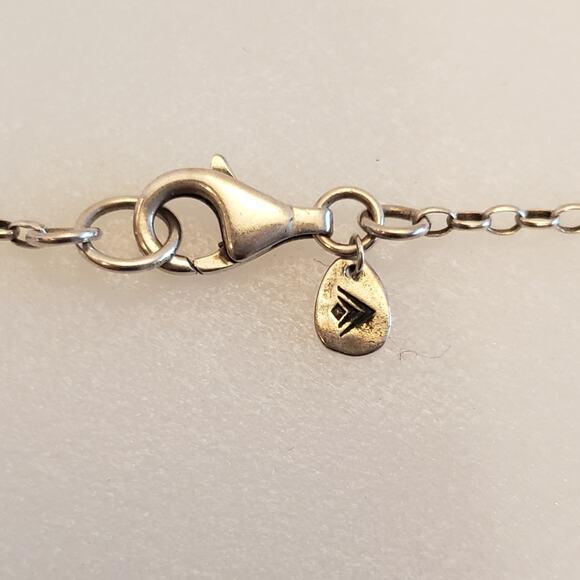 SILPADA 925 STERLING SILVER PEARL OF A GIRL DISC CHARM NECKLACE 36" N2197 - Picture 6 of 7